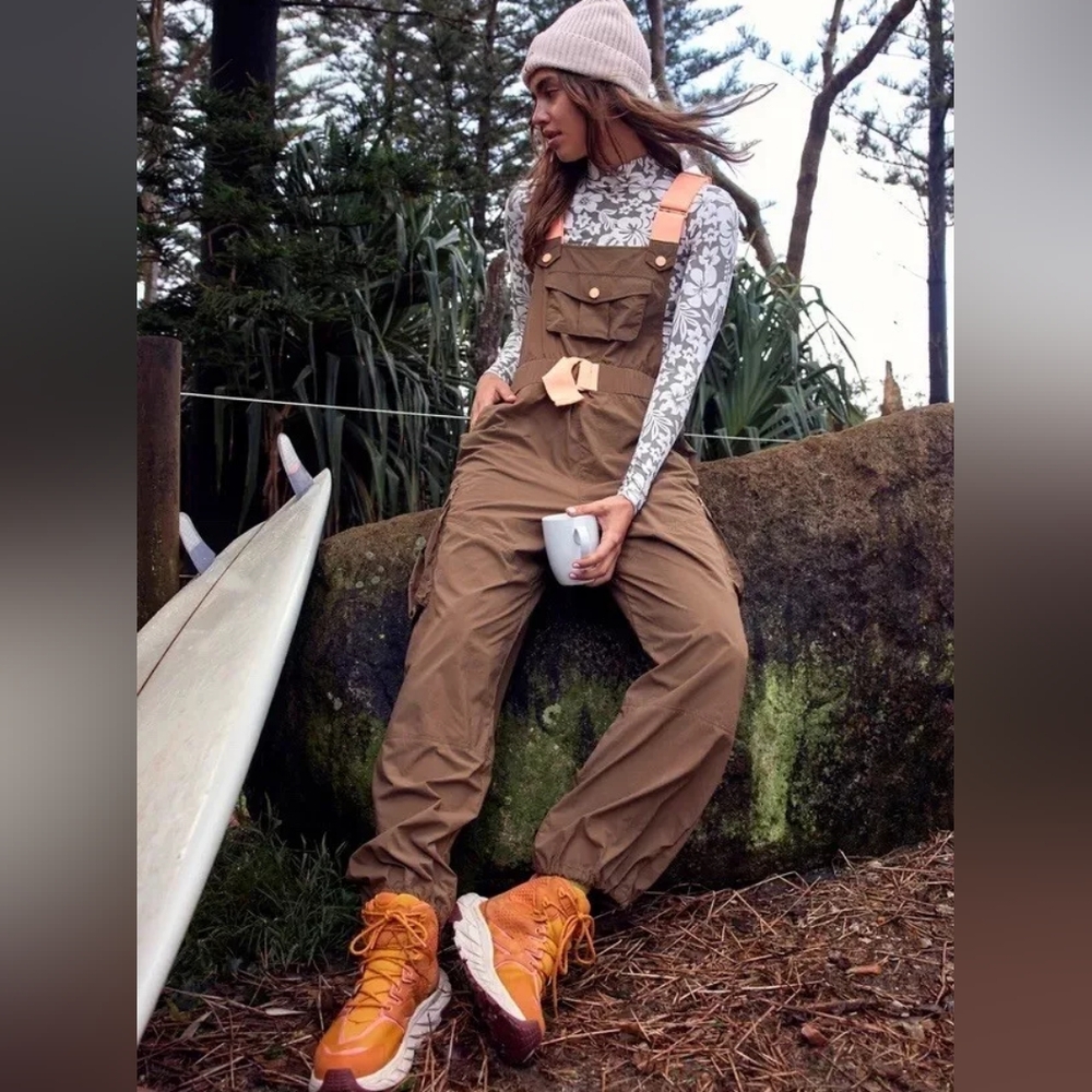 FP sold out Movement by Free People Tan Jumpsuit NWOT